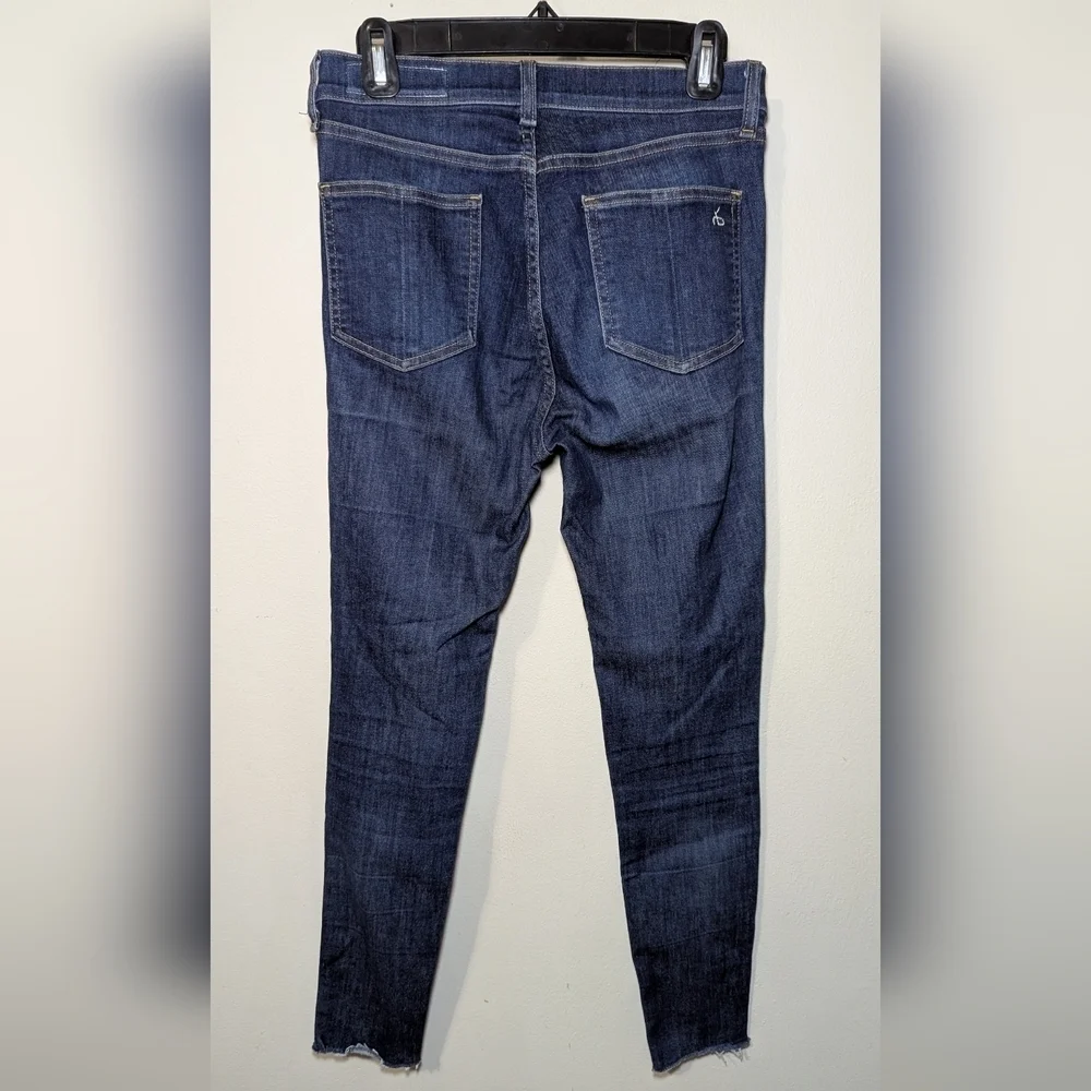 Rag & Bone 10" Ankle Skinny Jeans in Mad River Blue Dark Wash Women's Size 27 - Picture 8 of 9